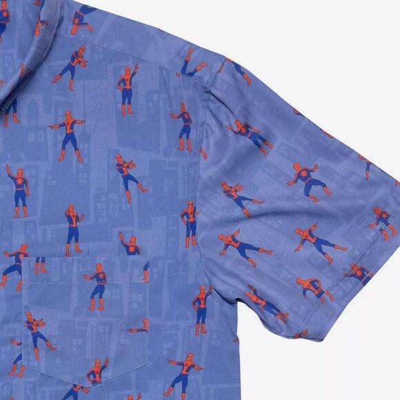 RSVLTS MARVEL SPIDER-MAN BUTTON-UP (3XL) - Picture 2 of 3